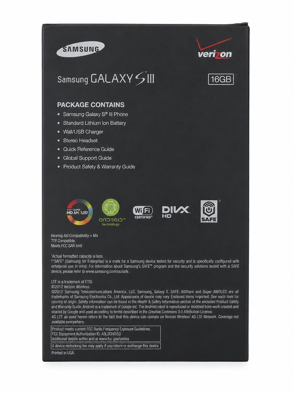 Samsung Galaxy S III Verizon Original Box, Manuals & Inserts – No Phone - Picture 3 of 6